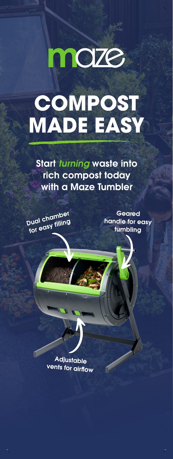 Compost Made Easy pull-up banner produced for the flower and garden show